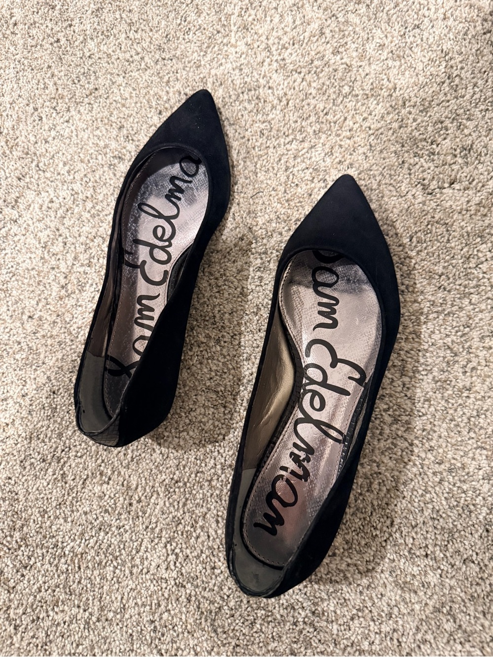 Sam Edelman Black Pointed-Toe Pumps
